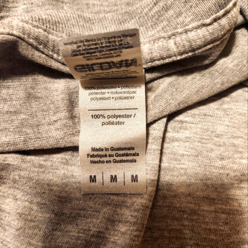 Messy Bun Fleur-De-Lis Gray Green Black Top - Picture 6 of 6